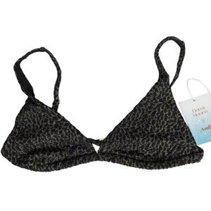 Andie Swim Bikini Top Black Gold Demi Moore The Tropez